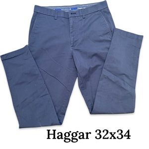 Ⓜ️Haggar‎ Chinos -Premium Comfort - Slim Fit - 32x34 - Tall Men's/Teen